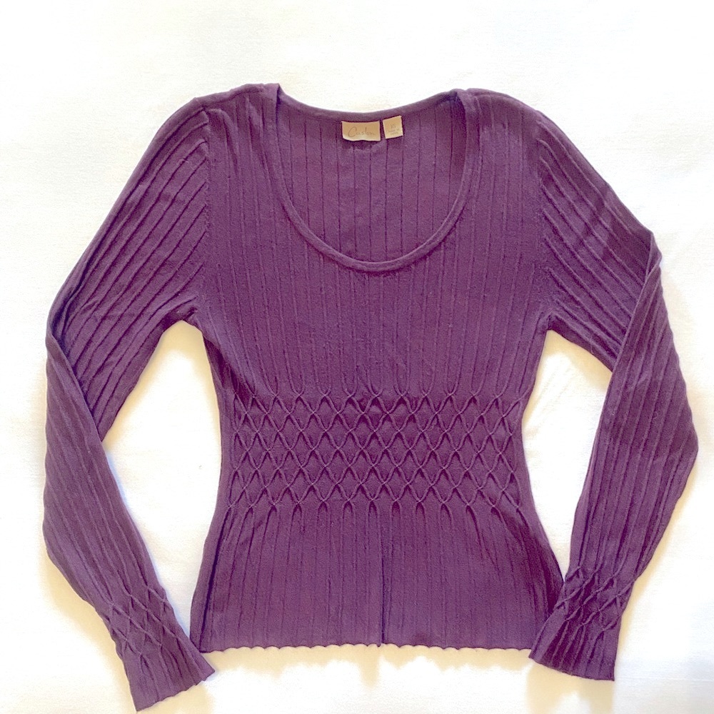 Burgundy XS lightweight scoop neck sweater by Caslon.